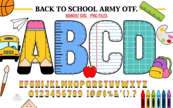 Back to School Army: A Creative Font for Impactful Projects