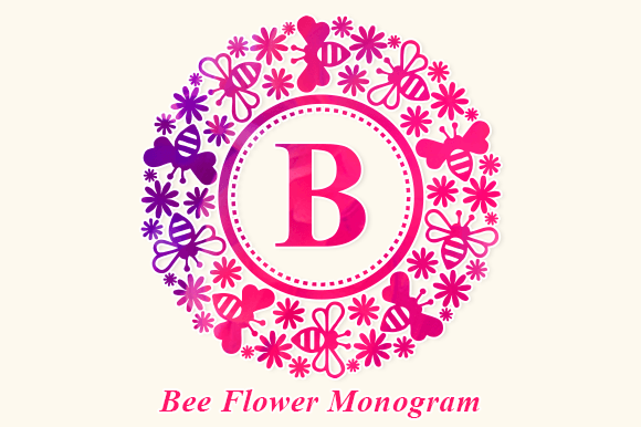 Bee Flower Monogram: An Elegant Decorative Font for Modern Creatives