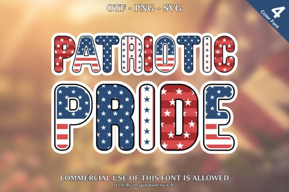 Patriotic Pride: A Font That Sings with Color