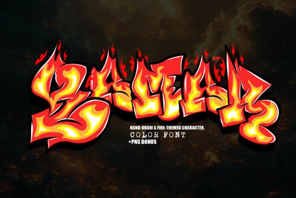 Qamar: Igniting Creativity with a Bold Fire Graffiti Typeface